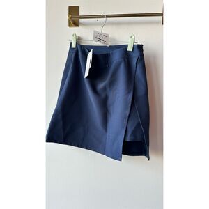 655. Commense XS Asymmetric A-Line Skirt Navy Blue Short Casual